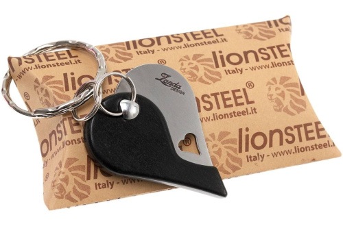 98 Lion Steel Нож-брелок складной сердце LionSteel LB EB - LionBeat Ebony фото 7
