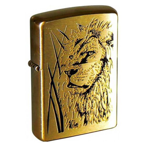 499 ZIPPO ЗажигалкаProud Lion Brushed Brass