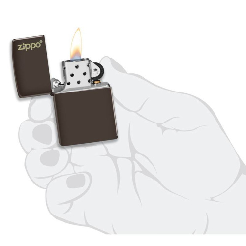 499 ZIPPO ЗажигалкаLogo Classic с покрытием Brown Matte фото 5 499 ZIPPO ЗажигалкаLogo Classic с покрытием Brown Matte фото 5